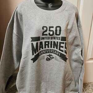 Men's Gray US Marines Anniversary Sweatshirt